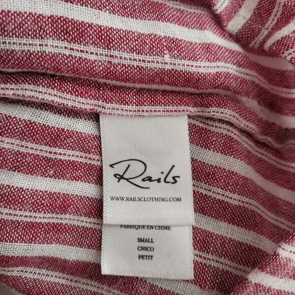 Rails Linen Blend Jasmine Lucia Stripe Mini Dress Size Small - Picture 10 of 11